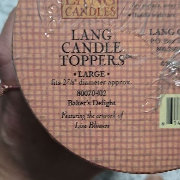 Lang Candle Topper Bakers Delight Sealed NEW Large Lusa Bowers Kitchen Decor - Picture 5 of 8